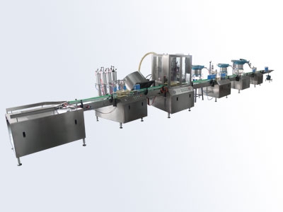 Turntable automatic aerosol filling line